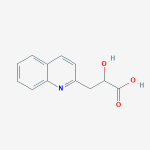 molecular formula C12H11NO3 B13630247 2-Hydroxy-3-(quinolin-2-yl)propanoic acid 