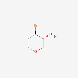 molecular formula C5H9BrO2 B13630248 rac-(3R,4R)-4-bromooxan-3-ol 