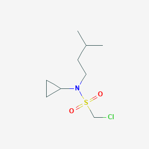 molecular formula C9H18ClNO2S B13630271 1-Chloro-n-cyclopropyl-n-isopentylmethanesulfonamide 