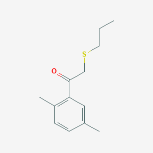 molecular formula C13H18OS B13630282 1-(2,5-Dimethylphenyl)-2-(propylthio)ethan-1-one 