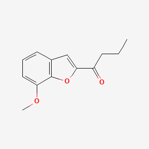 molecular formula C13H14O3 B13630290 1-(7-Methoxybenzofuran-2-yl)butan-1-one 