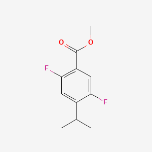 molecular formula C11H12F2O2 B13630306 Methyl 2,5-difluoro-4-(propan-2-yl)benzoate 