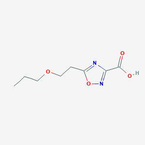 molecular formula C8H12N2O4 B13630339 5-(2-Propoxyethyl)-1,2,4-oxadiazole-3-carboxylic acid 