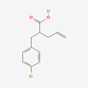 molecular formula C12H13BrO2 B13630341 2-(4-Bromobenzyl)pent-4-enoic acid 