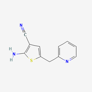 2-Amino-5-[(pyridin-2-yl)methyl]thiophene-3-carbonitrile