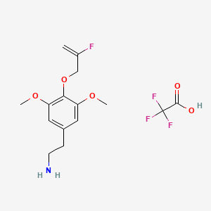 molecular formula C15H19F4NO5 B13630371 2-{4-[(2-Fluoroprop-2-en-1-yl)oxy]-3,5-dimethoxyphenyl}ethan-1-amine, trifluoroacetic acid 