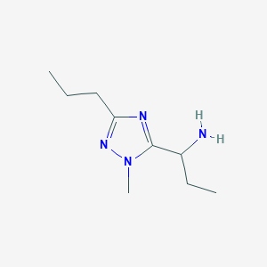 1-(1-Methyl-3-propyl-1h-1,2,4-triazol-5-yl)propan-1-amine