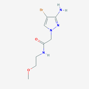 molecular formula C8H13BrN4O2 B13630395 2-(3-Amino-4-bromo-1h-pyrazol-1-yl)-N-(2-methoxyethyl)acetamide 