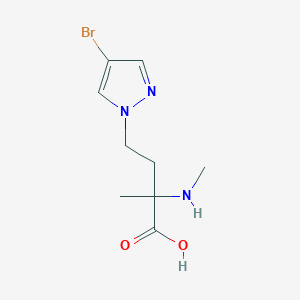 4-(4-Bromo-1h-pyrazol-1-yl)-2-methyl-2-(methylamino)butanoic acid