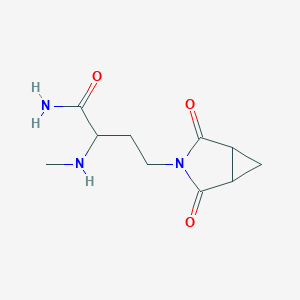 molecular formula C10H15N3O3 B13630401 4-(2,4-Dioxo-3-azabicyclo[3.1.0]hexan-3-yl)-2-(methylamino)butanamide 