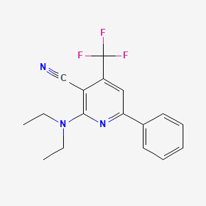 molecular formula C17H16F3N3 B1363041 2-(二乙氨基)-6-苯基-4-(三氟甲基)烟腈 CAS No. 114084-97-8