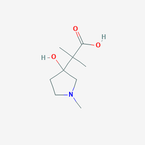 2-(3-Hydroxy-1-methylpyrrolidin-3-yl)-2-methylpropanoic acid