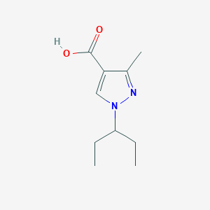 molecular formula C10H16N2O2 B13630466 3-Methyl-1-(pentan-3-yl)-1h-pyrazole-4-carboxylic acid 