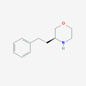 molecular formula C12H17NO B13630470 (S)-3-Phenethylmorpholine 