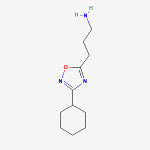 3-(3-Cyclohexyl-1,2,4-oxadiazol-5-yl)propan-1-amine