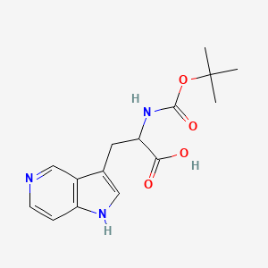 molecular formula C15H19N3O4 B13630525 2-[(2-methylpropan-2-yl)oxycarbonylamino]-3-(1H-pyrrolo[3,2-c]pyridin-3-yl)propanoic acid 