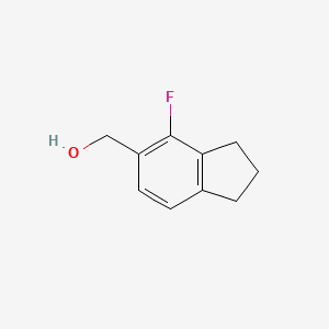 molecular formula C10H11FO B13630536 (4-fluoro-2,3-dihydro-1H-inden-5-yl)methanol 