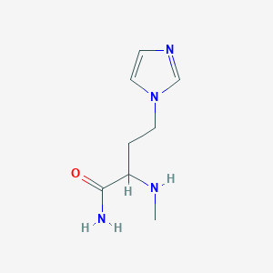 molecular formula C8H14N4O B13630544 4-(1h-Imidazol-1-yl)-2-(methylamino)butanamide 