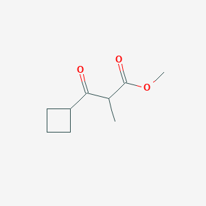 molecular formula C9H14O3 B13630551 Methyl 3-cyclobutyl-2-methyl-3-oxopropanoate 