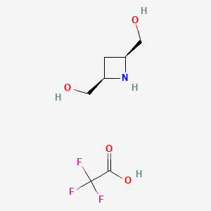 [(2S,4R)-4-(hydroxymethyl)azetidin-2-yl]methanol; trifluoroacetic acid