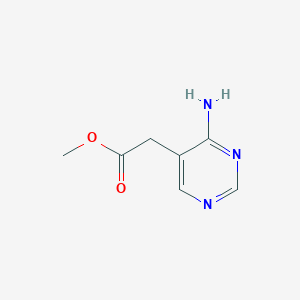 molecular formula C7H9N3O2 B13630594 Methyl2-(4-aminopyrimidin-5-yl)acetate 