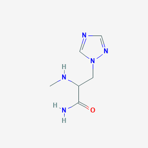 molecular formula C6H11N5O B13630604 2-(Methylamino)-3-(1h-1,2,4-triazol-1-yl)propanamide 