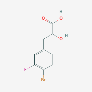 molecular formula C9H8BrFO3 B13630616 3-(4-Bromo-3-fluorophenyl)-2-hydroxypropanoic acid 