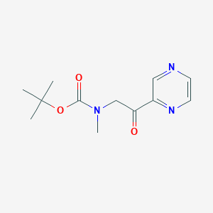 Tert-Butyl (1-(pyrazin-2-yl)ethanon-2-yl)(methyl)carbamate