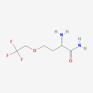 molecular formula C6H11F3N2O2 B13630633 2-Amino-4-(2,2,2-trifluoroethoxy)butanamide 