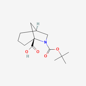 molecular formula C13H21NO4 B13630690 (1S,5R)-6-[(tert-butoxy)carbonyl]-6-azabicyclo[3.2.1]octane-5-carboxylicacid 