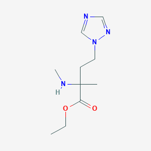 Ethyl 2-methyl-2-(methylamino)-4-(1h-1,2,4-triazol-1-yl)butanoate