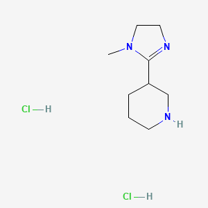 3-(1-methyl-4,5-dihydro-1H-imidazol-2-yl)piperidine dihydrochloride