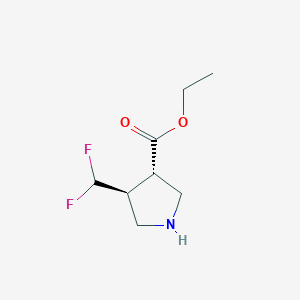 ethyl (3S,4S)-4-(difluoromethyl)pyrrolidine-3-carboxylate