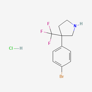 3-(4-Bromophenyl)-3-(trifluoromethyl)pyrrolidine hydrochloride