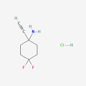 1-Ethynyl-4,4-difluorocyclohexan-1-amine hydrochloride