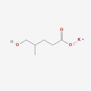 molecular formula C6H11KO3 B13630799 Potassium5-hydroxy-4-methylpentanoate 