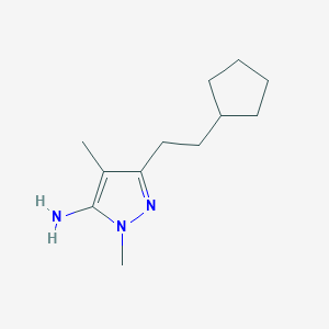 3-(2-Cyclopentylethyl)-1,4-dimethyl-1h-pyrazol-5-amine