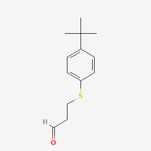 molecular formula C13H18OS B13630841 3-((4-(Tert-butyl)phenyl)thio)propanal 