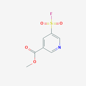 molecular formula C7H6FNO4S B13630864 Methyl 5-(fluorosulfonyl)nicotinate 