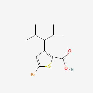 molecular formula C12H17BrO2S B13630887 5-Bromo-3-(2,4-dimethylpentan-3-yl)thiophene-2-carboxylic acid 