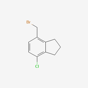 molecular formula C10H10BrCl B13630888 4-(bromomethyl)-7-chloro-2,3-dihydro-1H-indene 