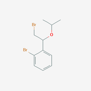 molecular formula C11H14Br2O B13630895 1-Bromo-2-(2-bromo-1-isopropoxyethyl)benzene 