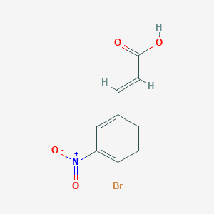 molecular formula C9H6BrNO4 B13630913 3-(4-Bromo-3-nitrophenyl)prop-2-enoic acid 