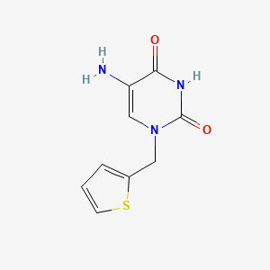 molecular formula C9H9N3O2S B13630933 5-Amino-1-(thiophen-2-ylmethyl)pyrimidine-2,4(1h,3h)-dione 