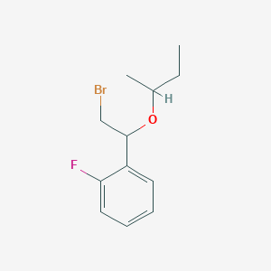 molecular formula C12H16BrFO B13630978 1-(2-Bromo-1-(sec-butoxy)ethyl)-2-fluorobenzene 