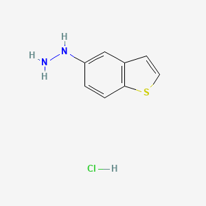 molecular formula C8H9ClN2S B13630993 5-Hydrazinobenzothiophene hydrochloride 