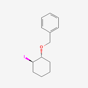 molecular formula C13H17IO B13631001 rac-({[(1R,2R)-2-iodocyclohexyl]oxy}methyl)benzene, trans 