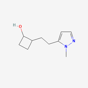 2-[2-(1-methyl-1H-pyrazol-5-yl)ethyl]cyclobutan-1-ol