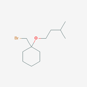 molecular formula C12H23BrO B13631018 1-(Bromomethyl)-1-(isopentyloxy)cyclohexane 