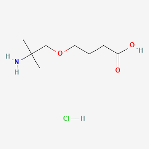 molecular formula C8H18ClNO3 B13631037 4-(2-Amino-2-methylpropoxy)butanoicacidhydrochloride 